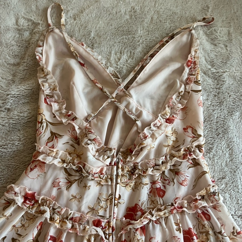 Floral Ruffle Mini Dress - Picture 4 of 4